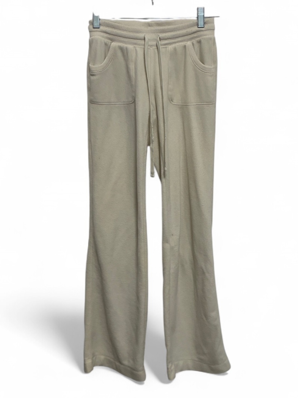 Y2K SO Cream Boot Terry Cloth Drawstring Sweatpants